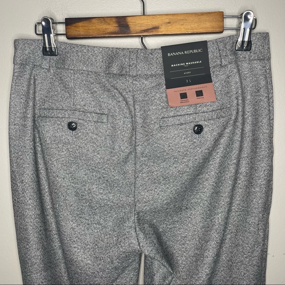 Banana Republic Grey Avery Pants Size 2 Long NWT - Picture 4 of 8